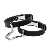 Crave ID Cuffs Black & Silver